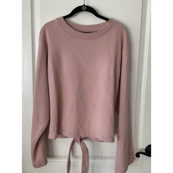 Varley Weymouth Open Tie Back Long Sleeve Sweatshirt Size Medium Dusty Pink - Picture 1 of 14